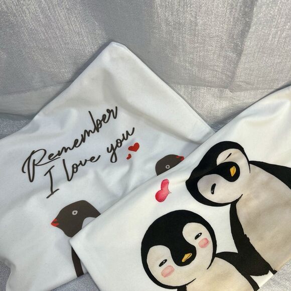 PENQUIN Pillow Covers Set of 2 18X18 Inch Covers Only - Picture 1 of 11